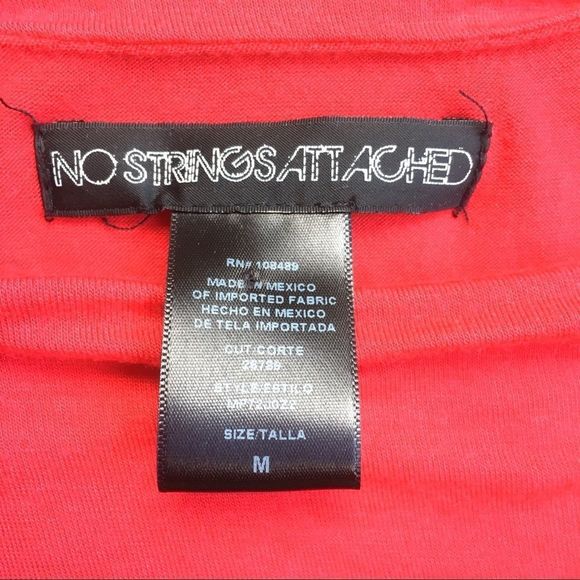 No Strings Attached Red Rayon Blend Dress M - Picture 2 of 7